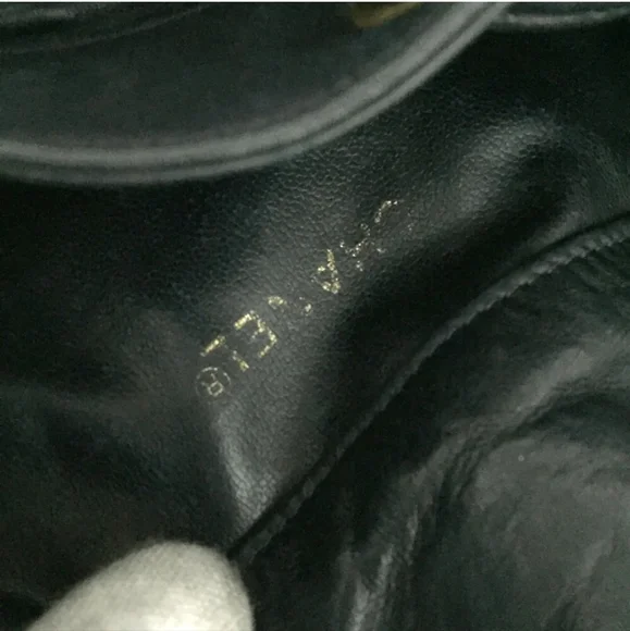 CHANEL Navy blue Triple Coco CC Logo Lambskin Drawstring Shoulder Bag - Picture 10 of 11